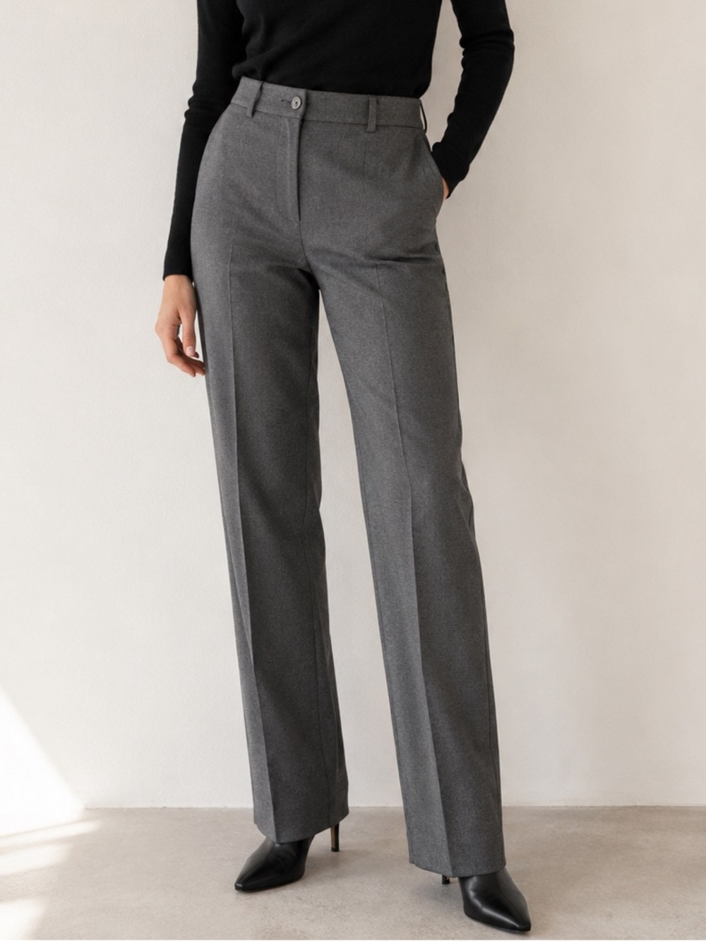 Ted Baker London Gray Virgin Wool Tailored Dress Pants High Rise Size 3